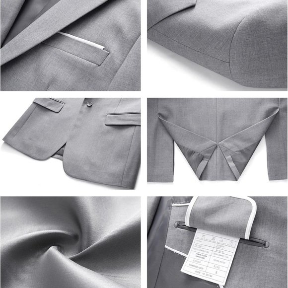 NWT- Kudmol Mens 2 Piece Slim Fit Casual One Button Suit SIZE: XL - Picture 6 of 10